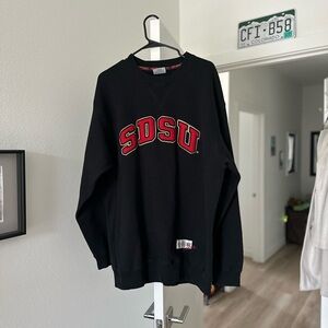 Colosseum Black Crew Neck SDSU Sweater